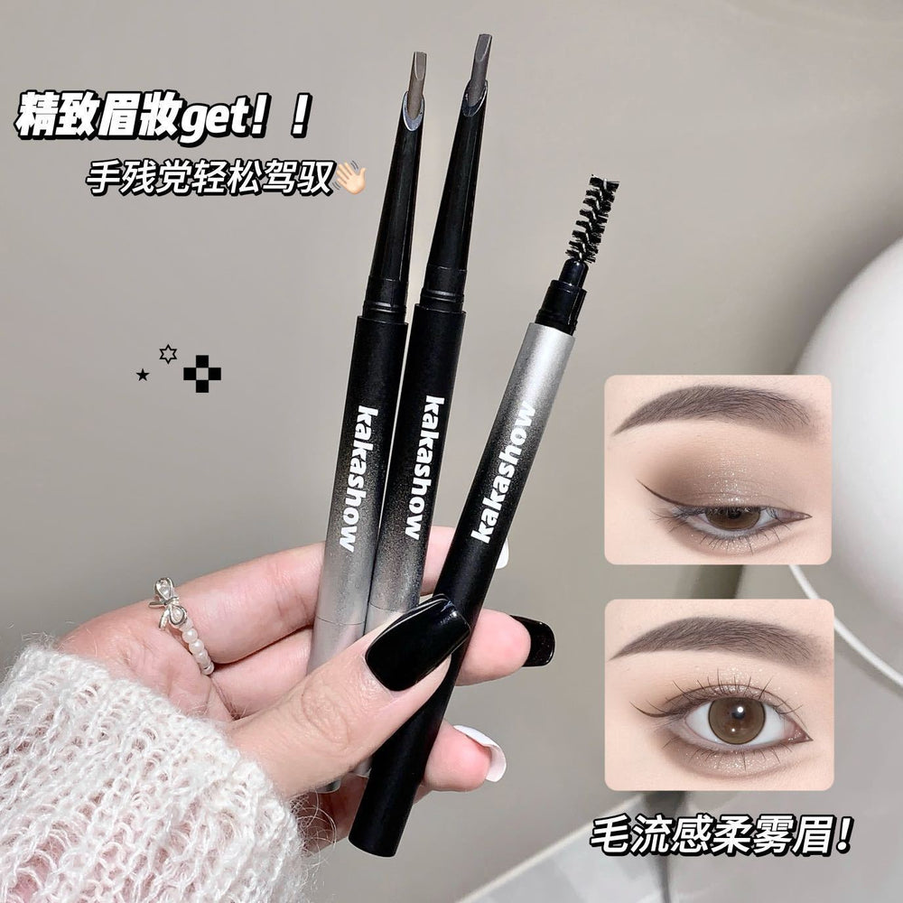 Kakashow blade shaping hard core eyebrow pencil clear and durable waterproof sweatproof naturestereo double-ended eyebrow pencil
