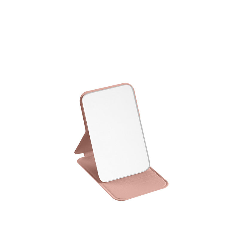 Portable folding mirror for men - compact, drop-proof, and perfect for dorms, offices, and desktops. stands freely for easy makeup application