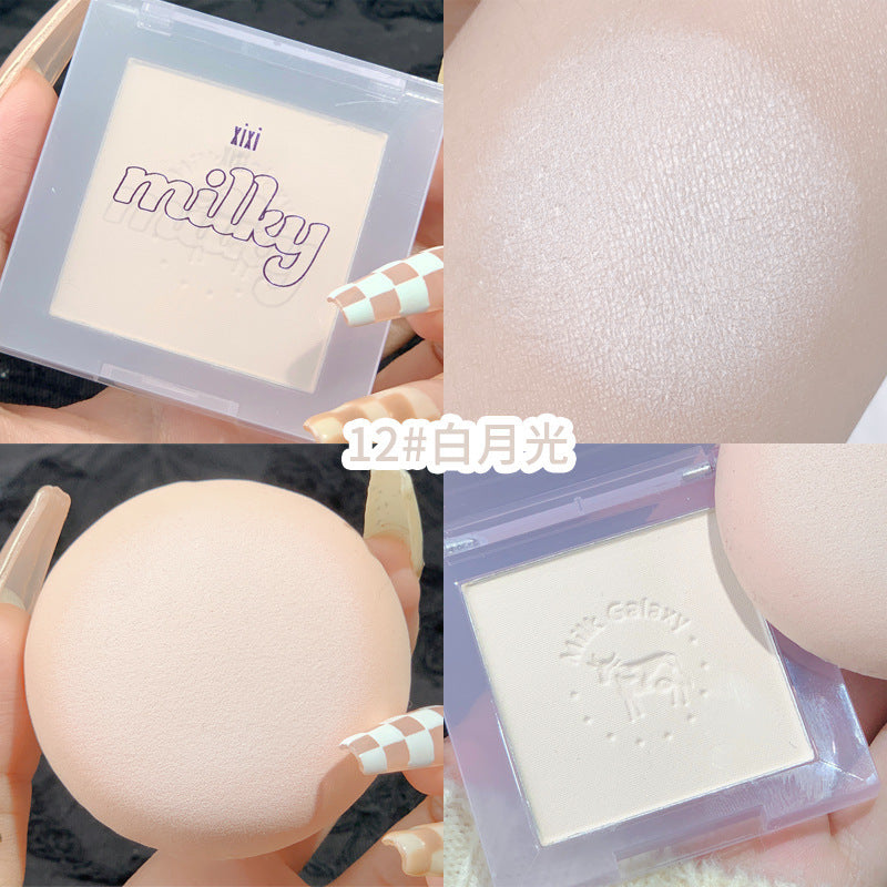 Xixi milk galaxy soft matte blush - color boosting & diminishing shades, blush blue & blush purple, enhance your complexion blush palette