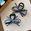 Summernew arrival denim fabric bowscasual hair clip bangs clip elegant shark clip classy hairpin for women