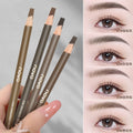 Novo wooden hard core double-ended eyebrow pencil waterproof sweatproof non-fading pencil style sharpenable duckbill flat head