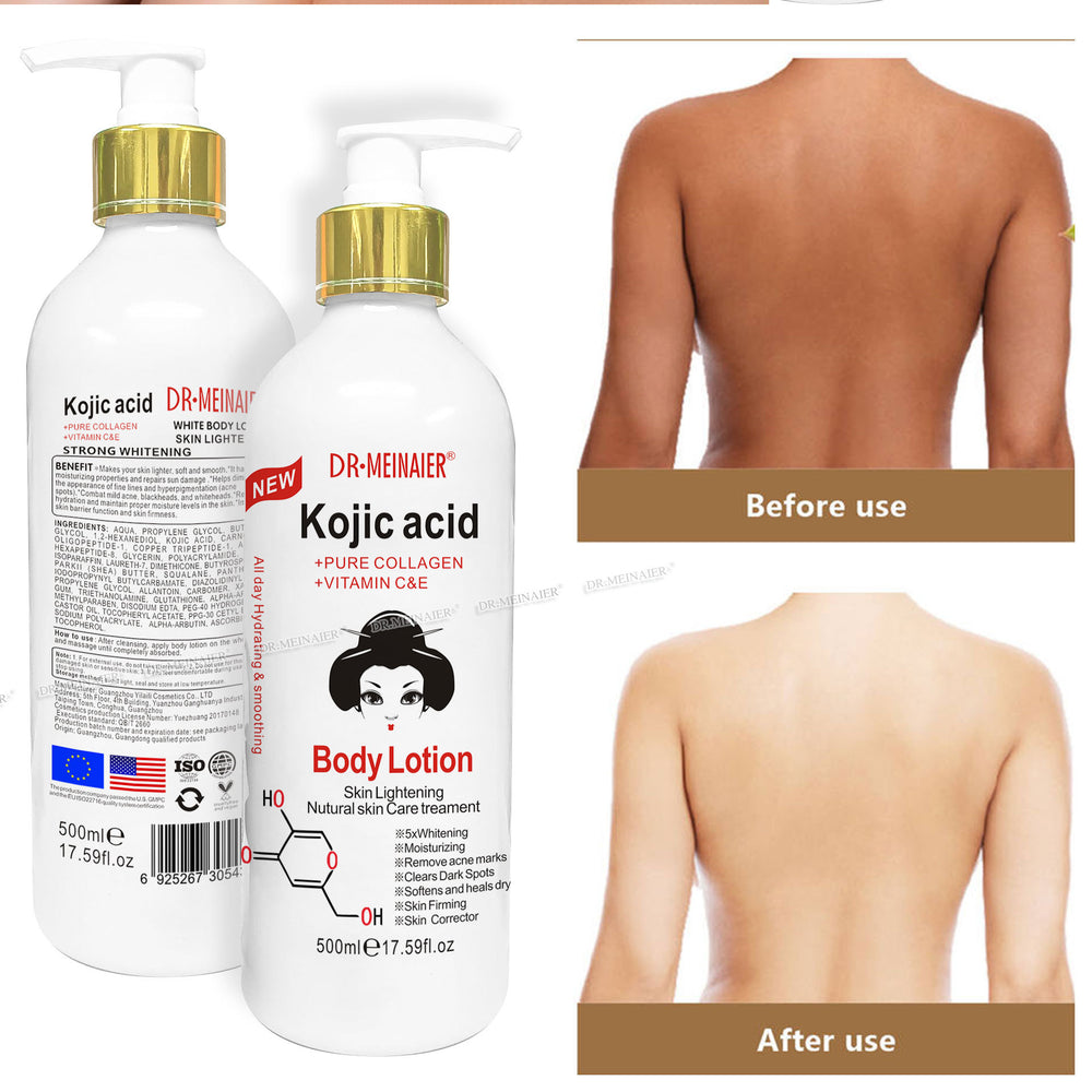 kojic acid body lotion - moisturizing, smoothing, and nourishing skin. long-lasting fragrance. factory direct, 500ml