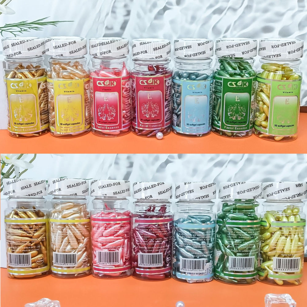 exclusive facial essence capsules to reduce fine lines, firm the face, hydrate, brighten and anti-aging essence capsules