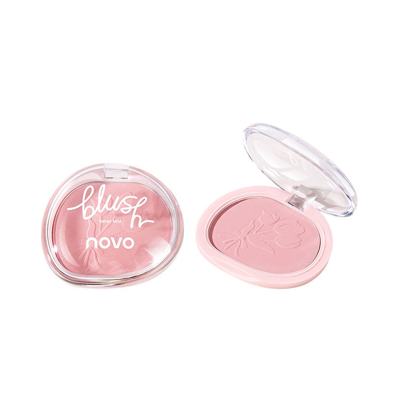 Novo velvet matte blush - effortless color, natural nude look, instant radiance. perfect for students!