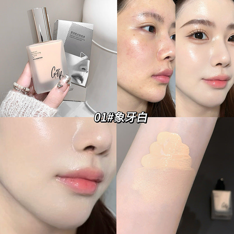 Gege bear radiant glow foundation - hydrating, concealing, waterproof, sweat-proof, long-lasting, creamy finish