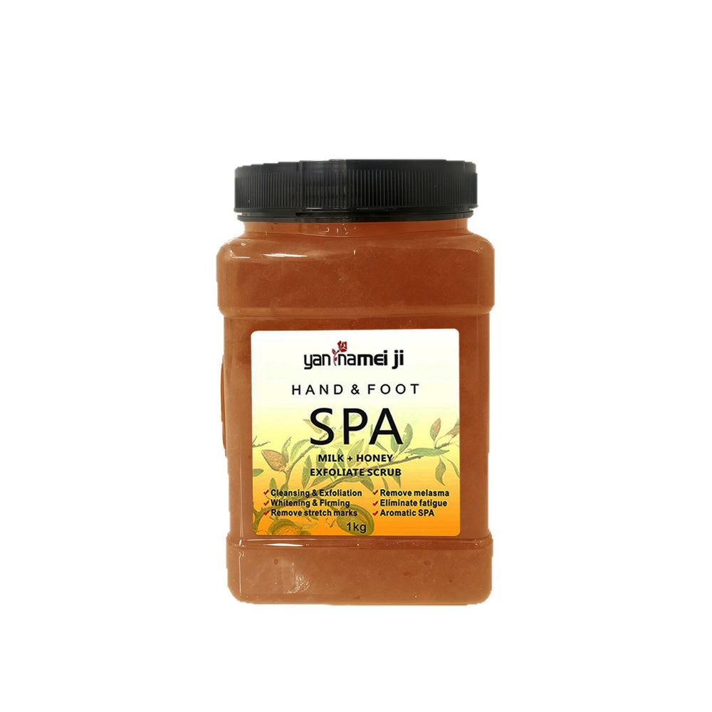 milk & honey moisturizing hand & foot spa rose scrub 1kg - cleansing, rejuvenating, exfoliating - export quality