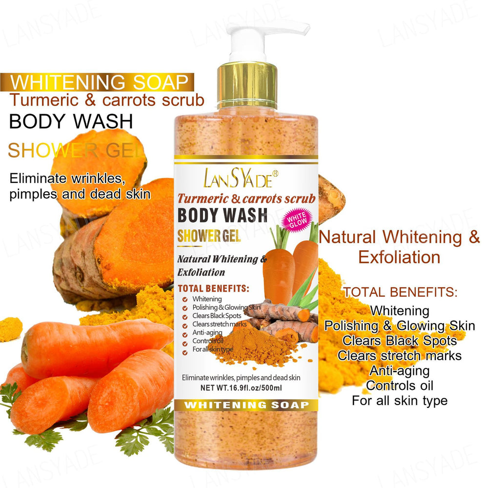 export fruit scrub shower gel silky, refreshing, moisturizing, gentle cleansing, long-lasting fragrance 500ml