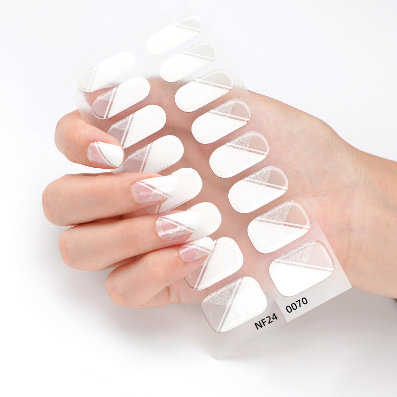 Zhengxiang custom gel nail art stickers - cat eye, glitter, 3d foil, french, uv light therapy, semi-cured nail stickers wholesale