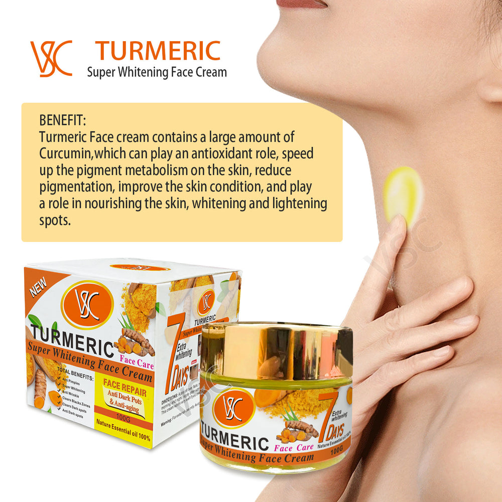 All-english turmeric face cream 100g - brightens skin tone, hydrates and moisturizes - facial lotion - wholesale for export
