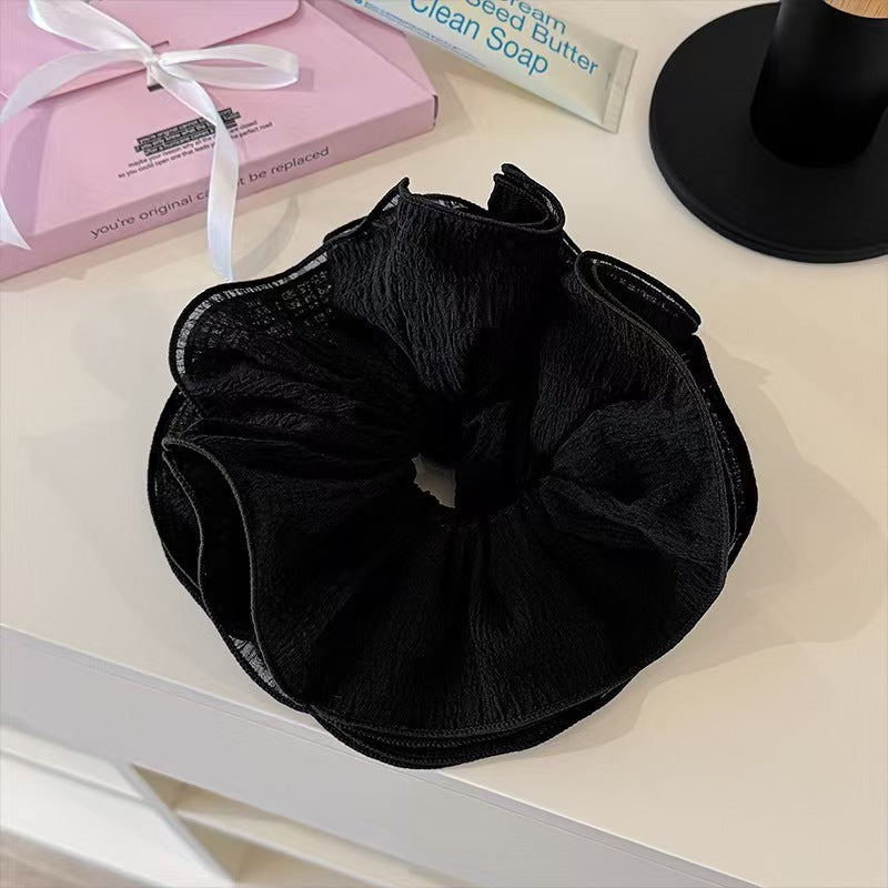 Extra large gentle purple large intestine hair tie for women elegant low ponytail hair tie classy fat intestine head flower hair tie