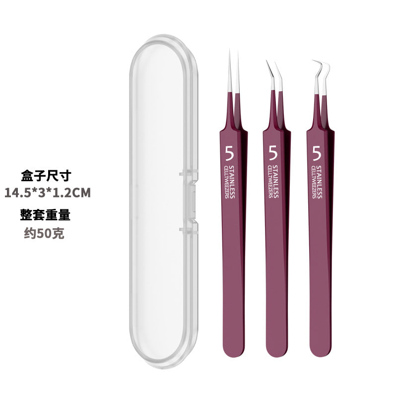 Manufacturer's ready-made rose red acne needle cell clip suit acne removal acne needle tweezers acne needle scraper blackhead tool