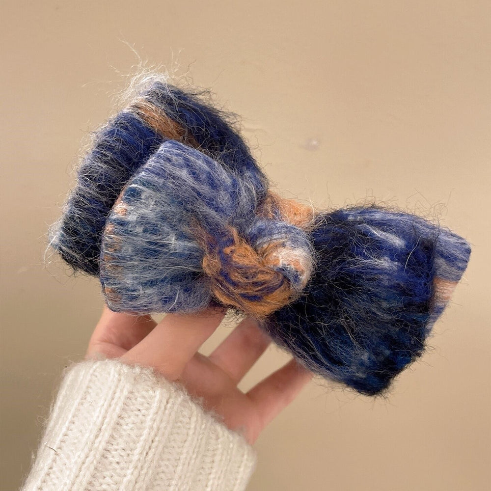 Fabric knittingbows hairpin korean style sweeteasiest for match back of head clip niche styleclassy hair accessories headwear for women