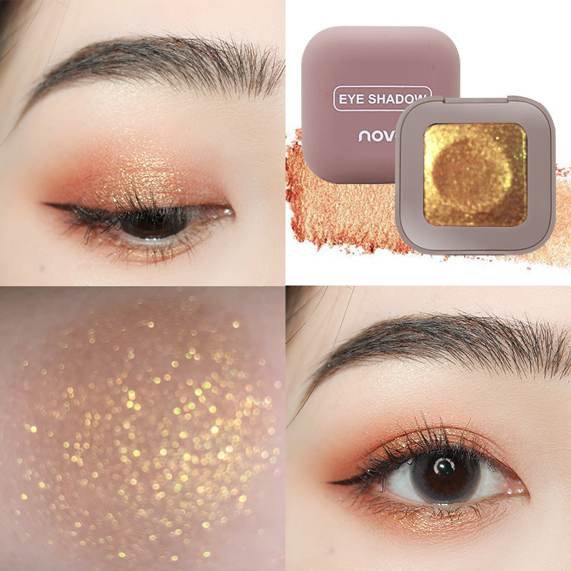 Makeup novo keyboard fingertip eyeshadow sparkling super shiny powder long-lasting non-removing makeup mashed potato single color eyeshadow palette
