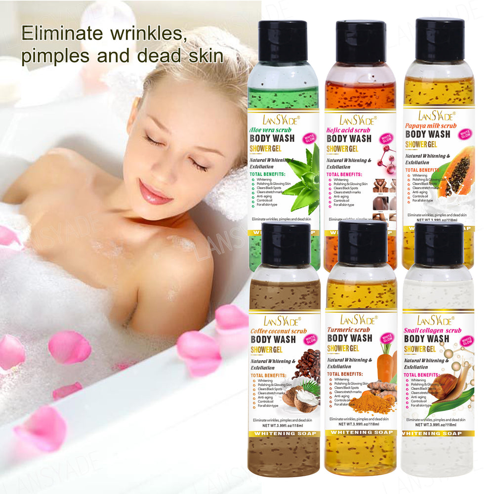 shower gel, silky skin, rich foam, refreshing and moisturizing, gentle cleansing, fragrance, 118ml export