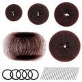 Invisible hair net donut rubber band u-shaped clip hair set ball head net bag 49-piece set small roll