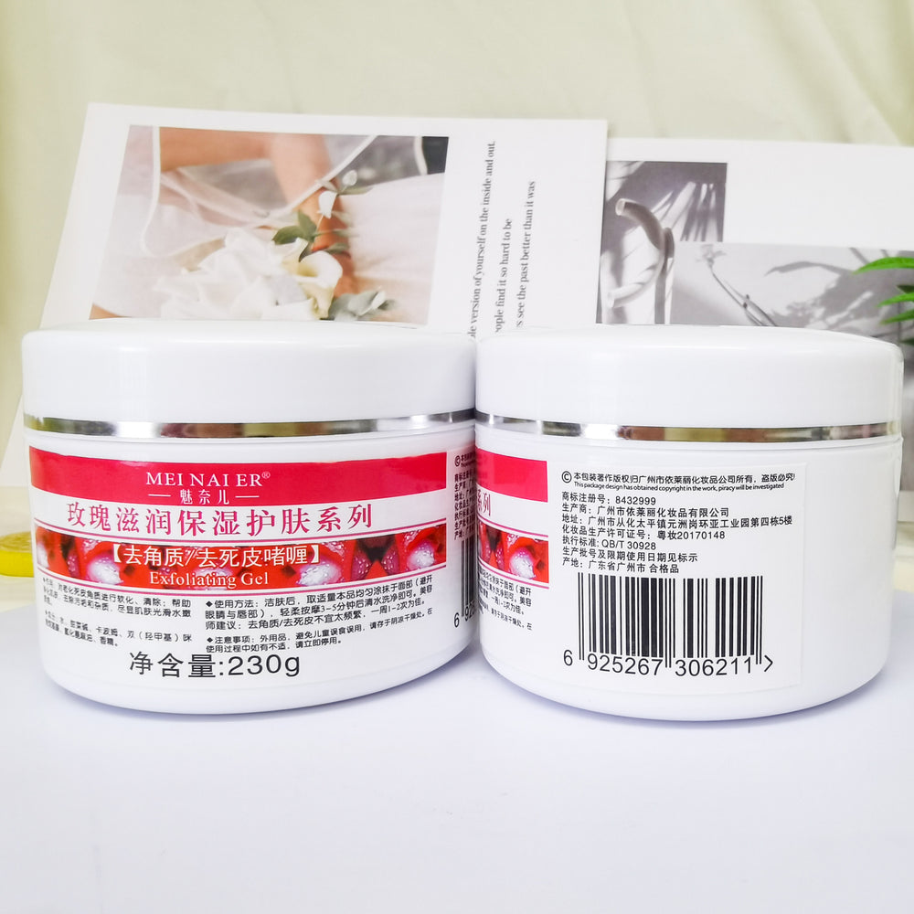 Rose exfoliating gel face body exfoliating beauty salon skin care wholesale