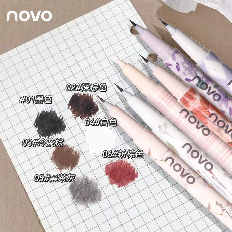 Makeup novo double eyes ultra-fine liquid eyeliner pen waterproof sweat-proof non-smudge lower lashes silkworm eyeliner pen