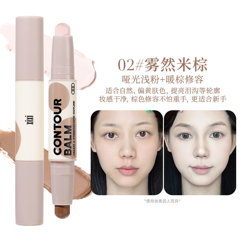 Xixi art student plastic contouring stick double-ended shadow pen face brightening stereo matte nose shadow silhouette soft mist