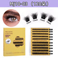Export style segmented glue-free false eyelashes 10 rows of hard stems thick and thick hair european and american glue-free glue set curling