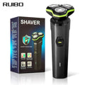 Magnetic suction rotate 3-blade beard razor floating detachable electric shaver men's washable shaving razor