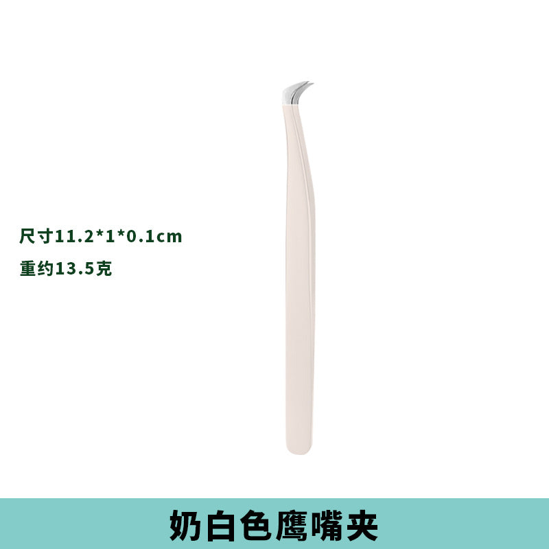 Stainless steel macaron colorful hand tweezers thickened elbow tweezers handmade diy tools hand tweezers