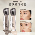 Novo shimmering light highlighting & contouring liquid - brightens face, dark circles, nose shadow, and matte highlight stick