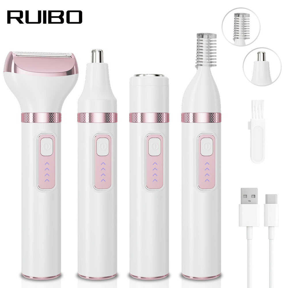 electric underarm and private area shaver for men and women, 3-in-1 multi-functional hair removal device, eyebrow trimmer, and shaver