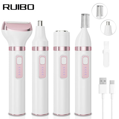 electric underarm and private area shaver for men and women, 3-in-1 multi-functional hair removal device, eyebrow trimmer, and shaver