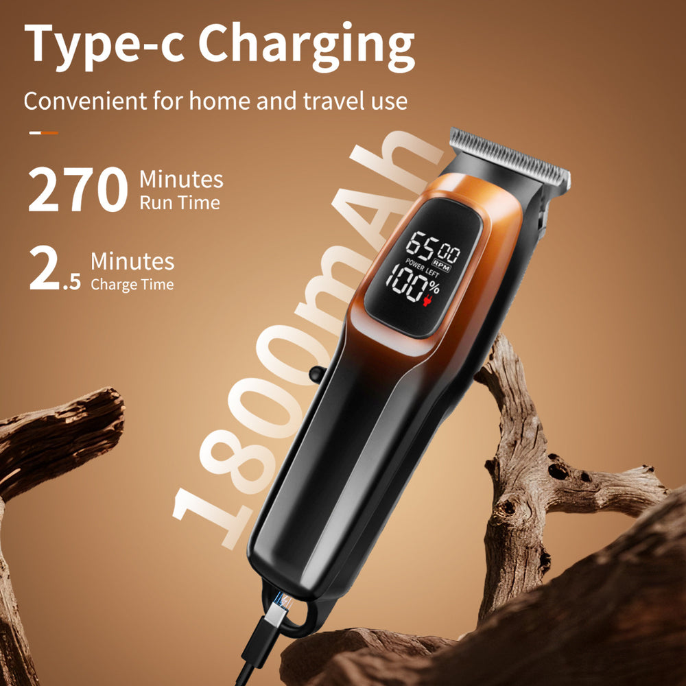 Waterproof hair salon special electric hairdressing fast charging oil head hair salon bald electric clipper for home hairdressing clipper