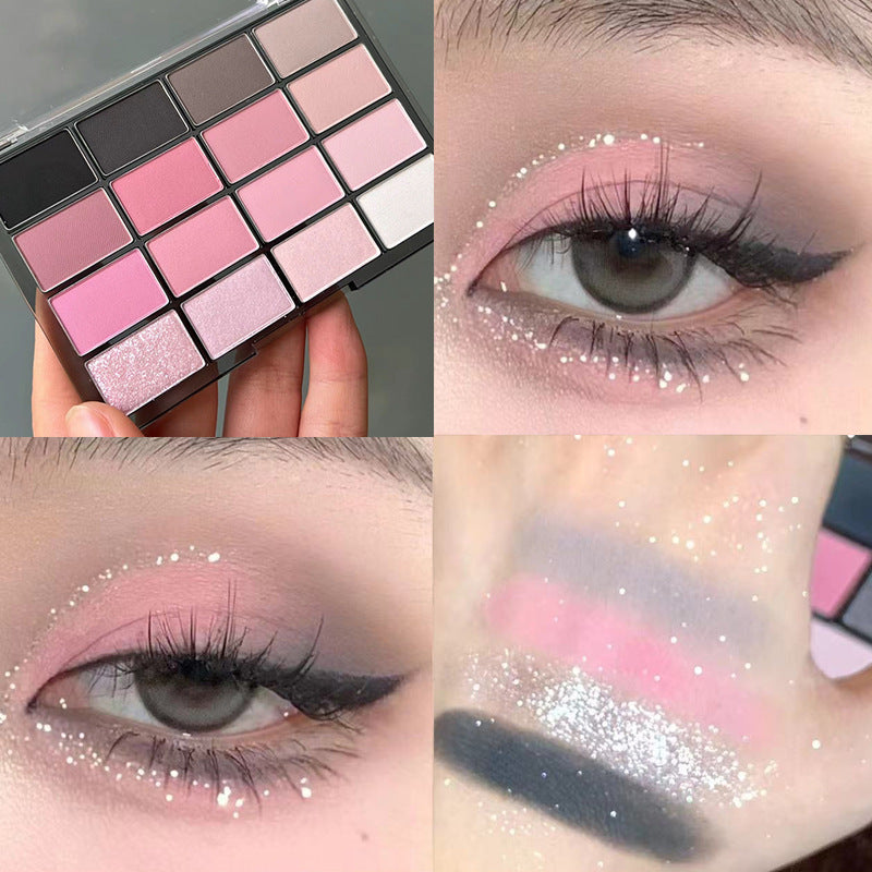 Capel's favorite sixteen-color eye shadow palette with low saturation pearlescent matte lying silkworm brightening pink brown earthy eye shadow