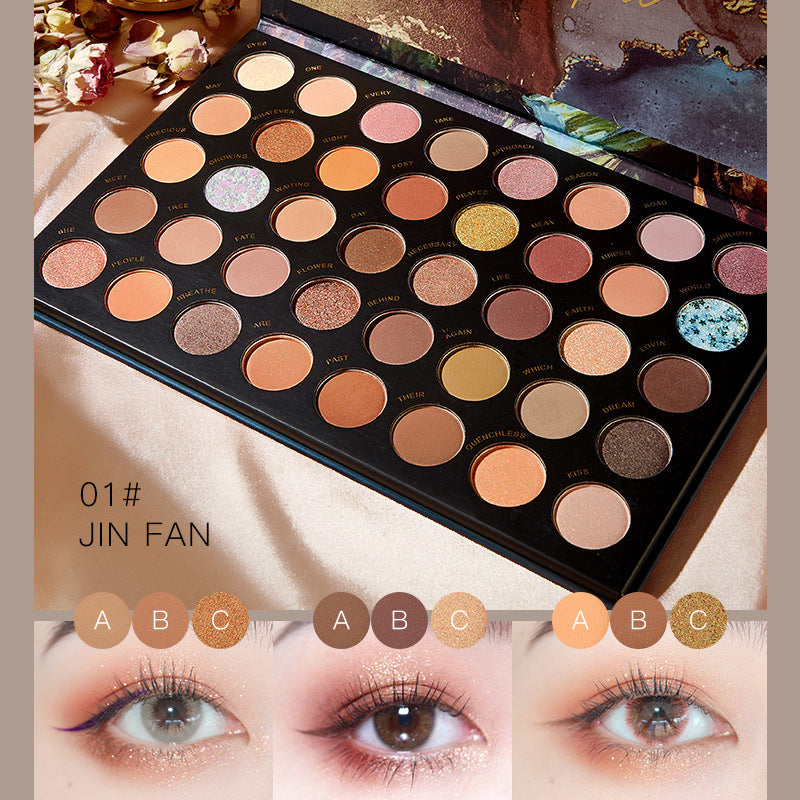 Novo 40-color eyeshadow palette - complete set for beginners, students, and everyday wear. affordable, natural, and earth-toned eyeshadow