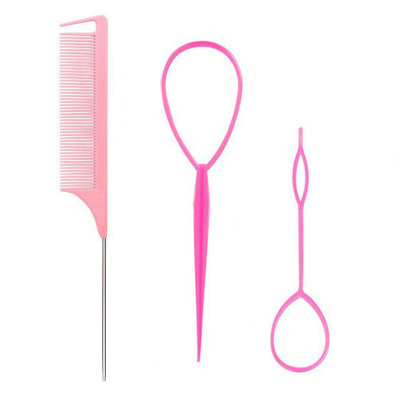 Hair braiding needle, hair braider, hair curler, 8-piece set, hair styling hair accessories, hairdressing tools, fishbone braid, steel needle comb