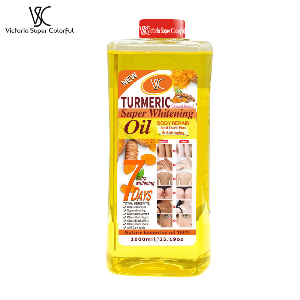 popular red cover turmeric oil moisturizes skin, face and body, removes black spots and brightens papaya essential oil 1000ml foreign trade