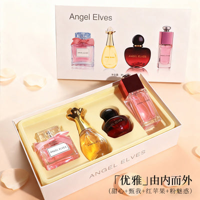 Angelelves red poison sweetheart charm women's perfume gift set - fresh, natural, long-lasting floral fruity scent for students