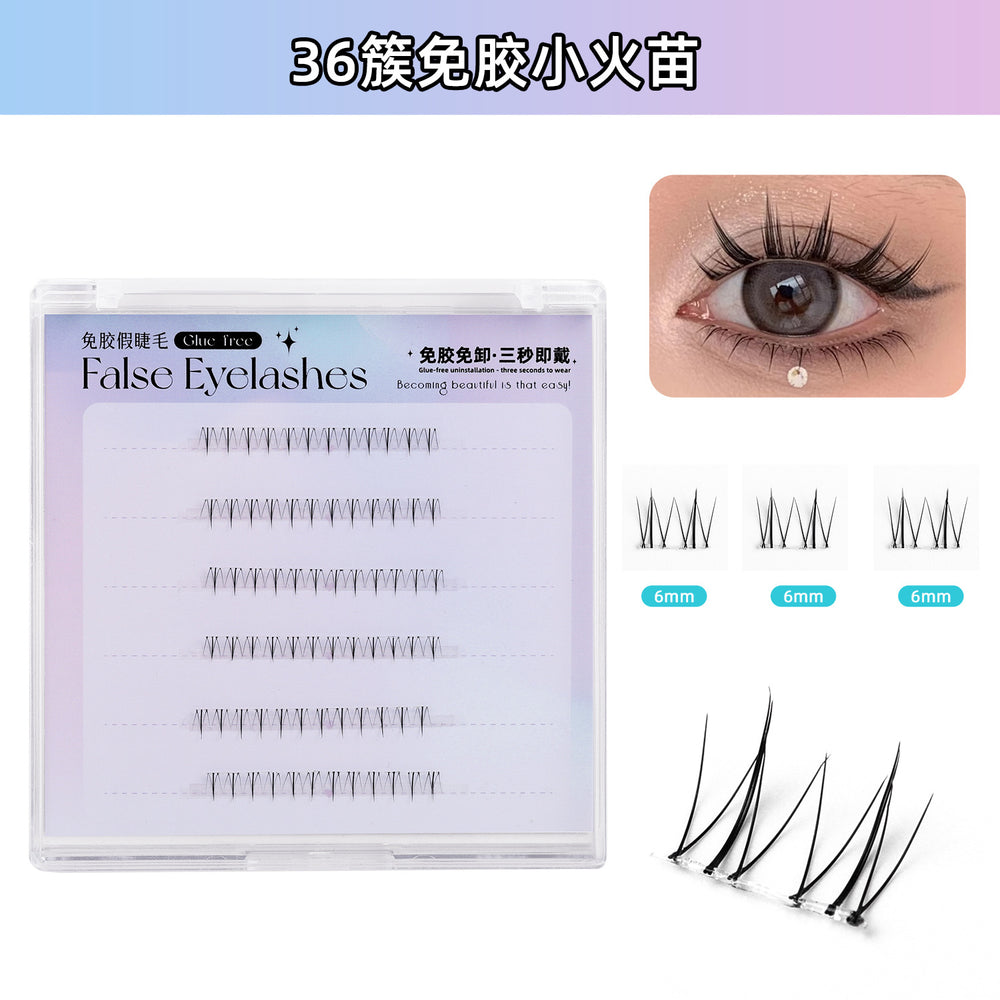 popular segmented glue-free false eyelashes, formaldehyde-free female natural mother-like lower eyelashes, fox eyelashes wholesale