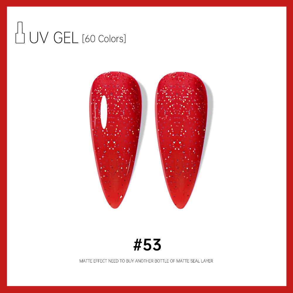 Risyal cross-border exclusive: 60 colors of 15ml gel nail polish - includes basic gel, cat eye gel, and more