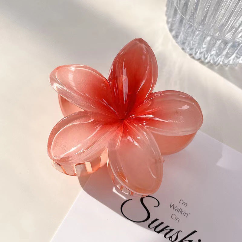 Summer romantic plumeria shape cross-border hair clip for women fashion in flower hair clip back of head hair accessory clip