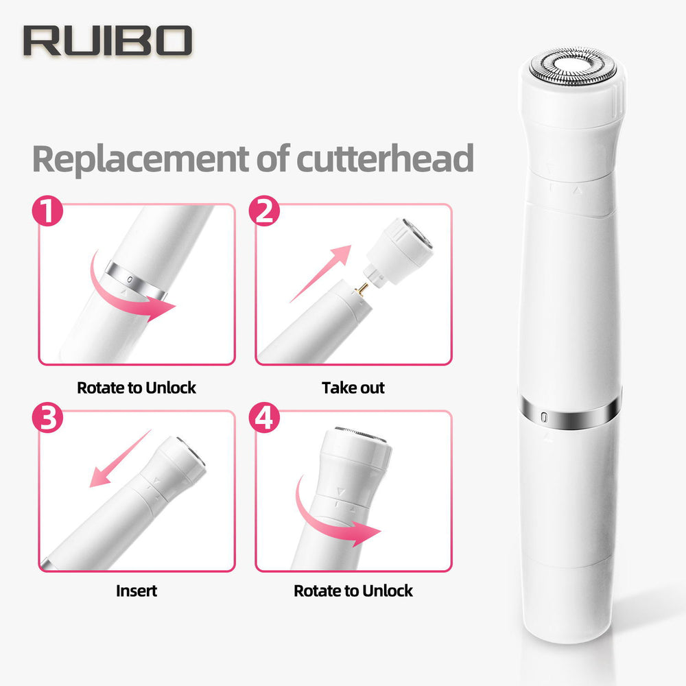 Four-in-one women's private parts shaver, electric armpit hair removal device, trimmer, private hair removal razor, eyebrow trimmer