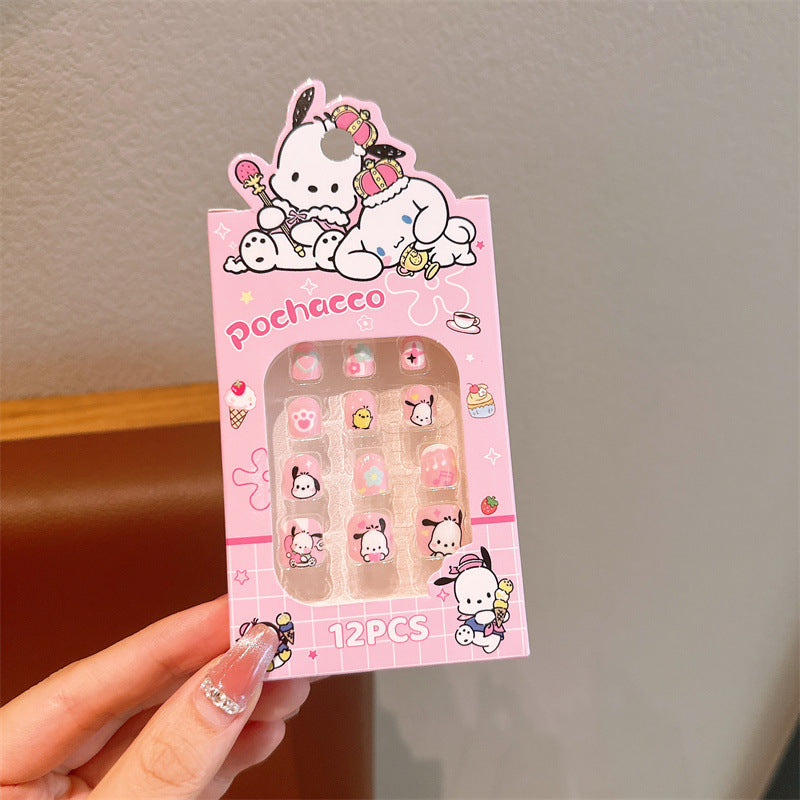 Sanrio series nail stickers - cute & exquisite nail art for kids, featuring kuromi & my melody designs