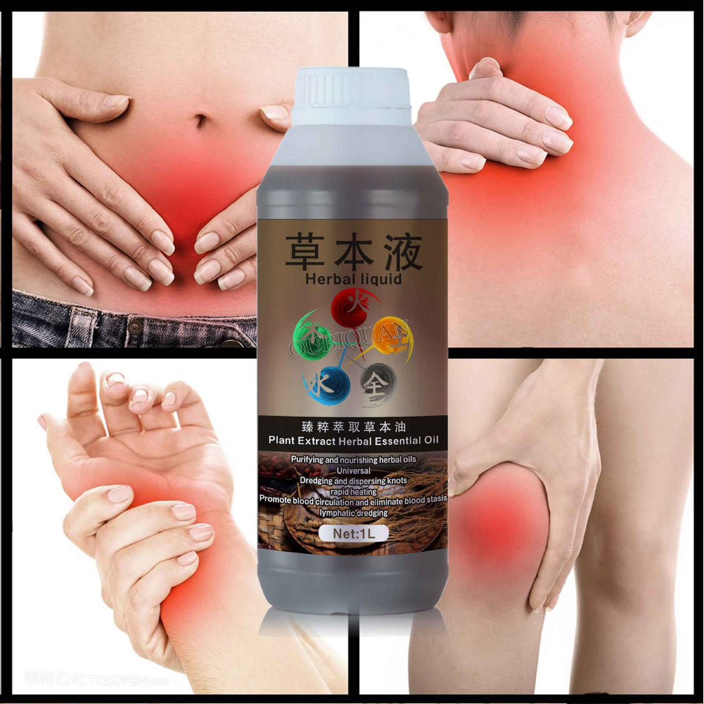 foreign trade five elements herbal liquid heating oil massage oil herbal essential oil whole body shoulder and neck meridian scraping wholesale