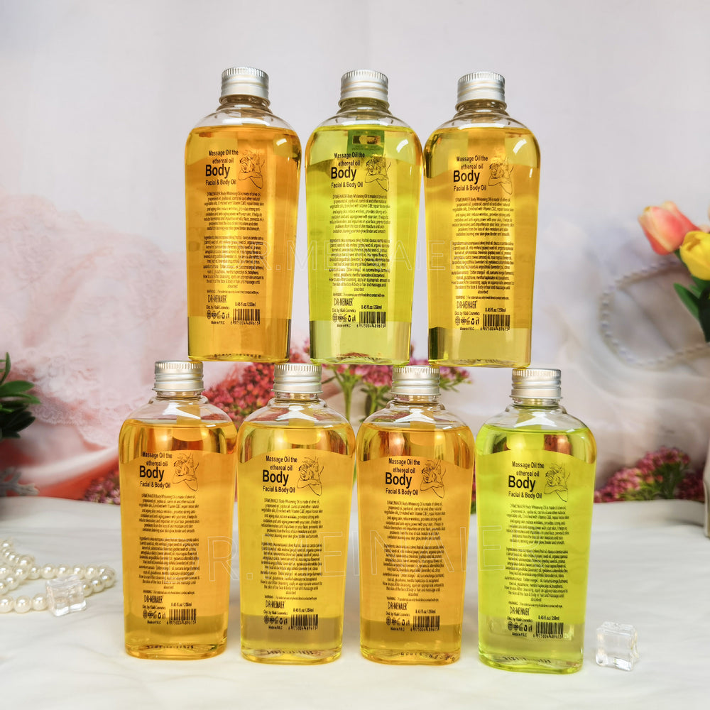 exclusive body massage essential oil, facial massage oil, skin tightening essential oil, brightening and moisturizing essential oil