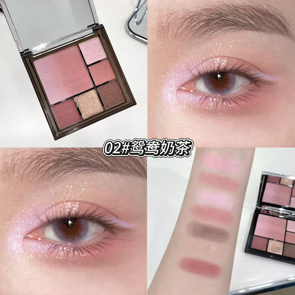 Kakashow beautiful eyes multifunctional eyeshadow palette gradient blush eyeshadow highlight contour all-in-one comprehensive palette