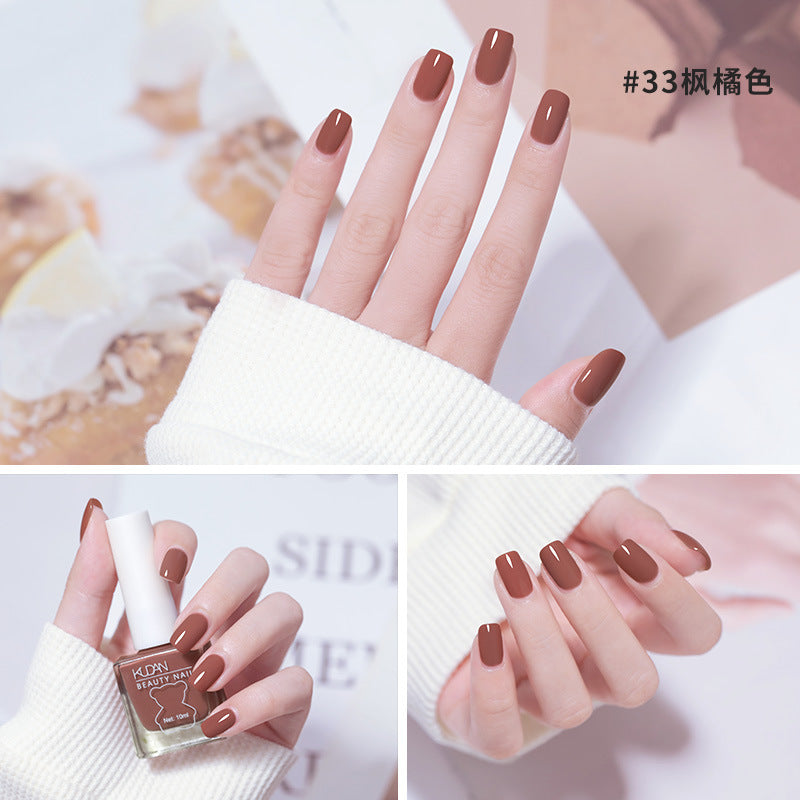 Ice-through nail polish, no-bake cool dan, new arrival, long-lasting, quick-drying jelly, transparent nude, oily, non-tearable nail polish
