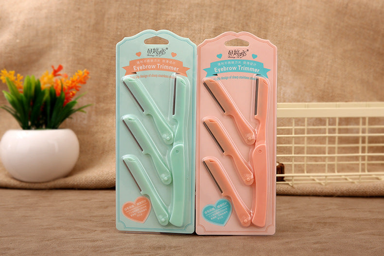 Betina foldable eyebrow razor - women's safe & beginner-friendly double-ended shaving kit