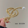 Casualclassy sense of musical note gripper female elegant metal texture shark clip stylish design clip headwear hair clip
