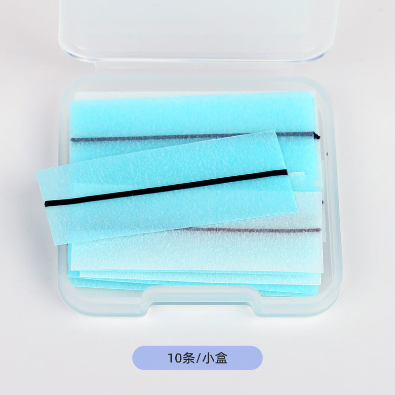 popular false eyelashes adhesive strips replacement large capacity waterproof anti-sweat segmented self-adhesive transparent jelly eyelash adhesive strips
