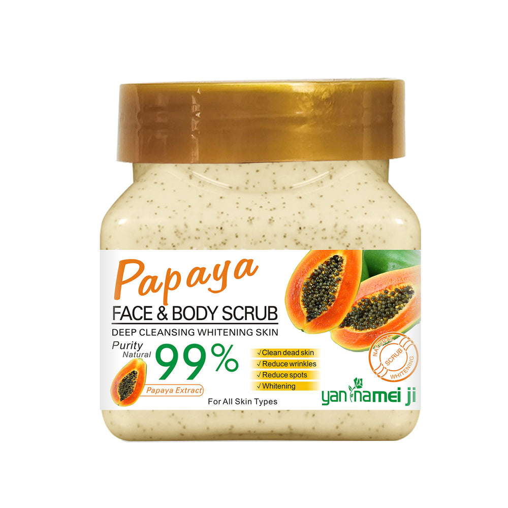 square bottle rice scrub to remove dead skin, clean fruit scrub to remove chicken skin, rose exfoliating cream 350g