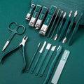 Stainless steel nail clippers, nail nippers, and nail tools - 18-piece set - home manicure kit - professional nail care