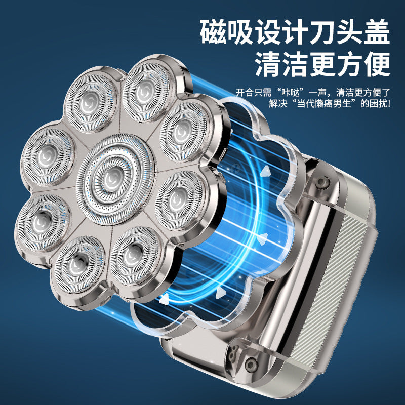5-in-1 electric shaver: the ultimate head-shaving gadget. rechargeable, fully washable, multi-functional head shaver