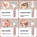 Portable underarm hair remover, leg hair trimmer, and intimate area shaver - women's full body washable electric shaver